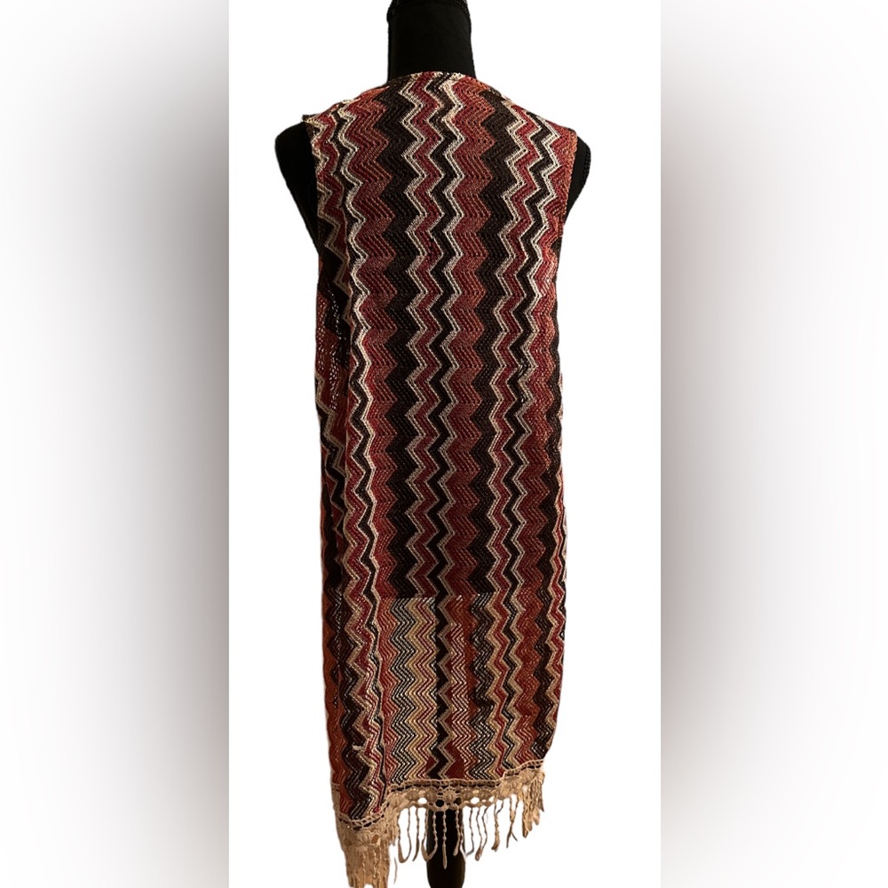 No Boundaries Vintage Boho Fringed Vest Jrs Large 11-13 - Picture 4 of 6